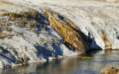 Firehole River behind Old Faithful