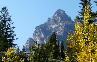 Looking up at the peak